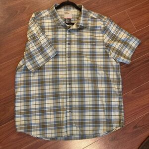 5.11 Tactical Blue and Green Plaid Casual Button Down Shirt